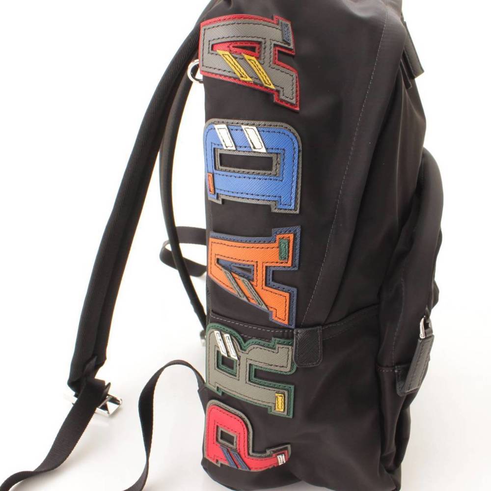 Prada Rucksack Backpack Logo Nylon Patch Black - image 7